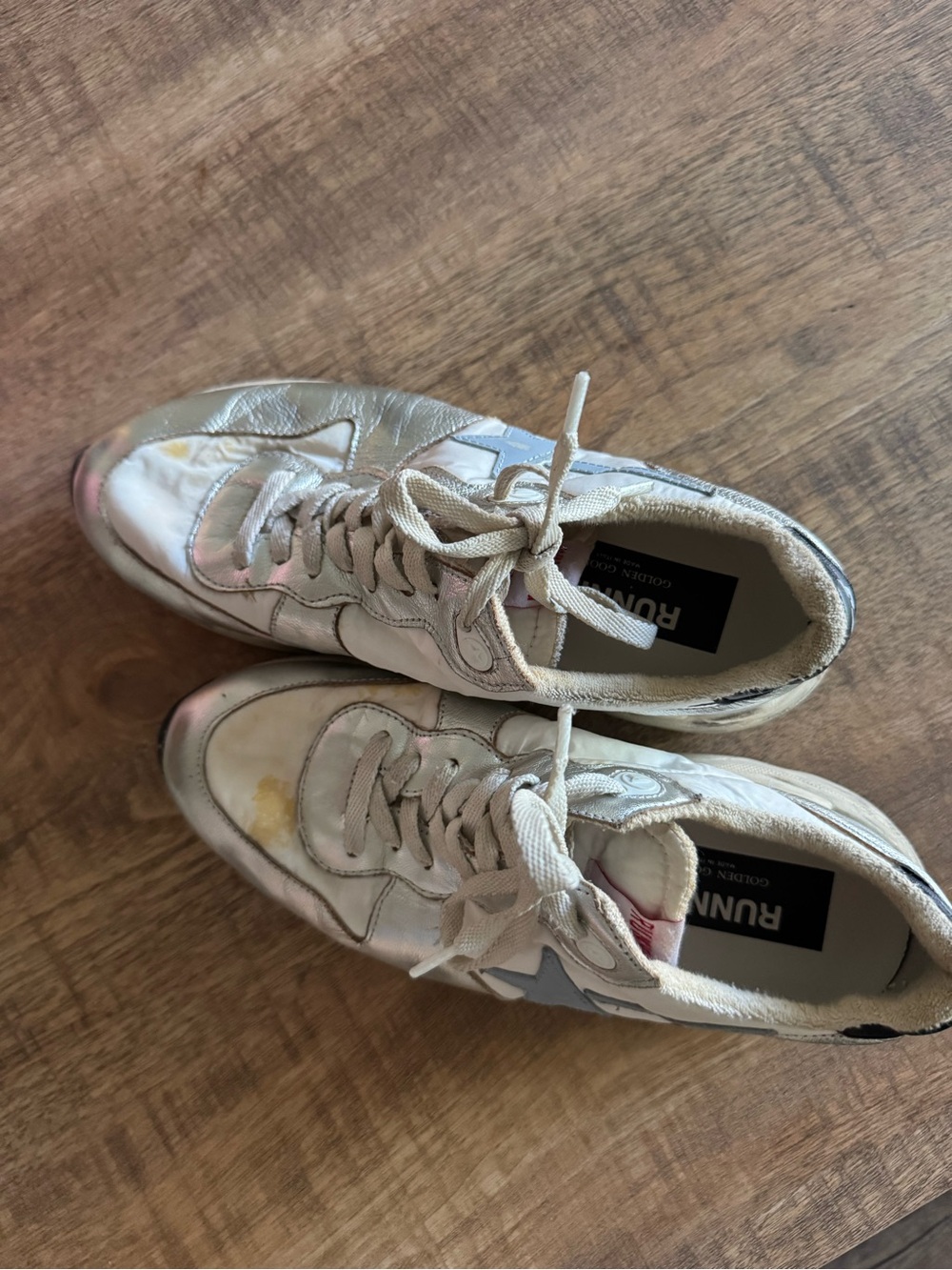 Golden Goose “Running” Sneaker with Light Blue Star Accent - Picture 2 of 9